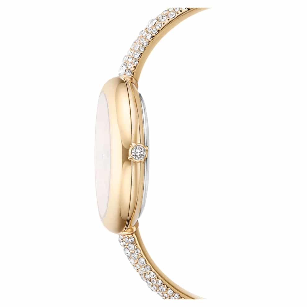 Swarovski Sublima Bangle Watch, Swiss Made, Metal Bracelet, Gold tone, Champagne gold-tone finish -Swarovski