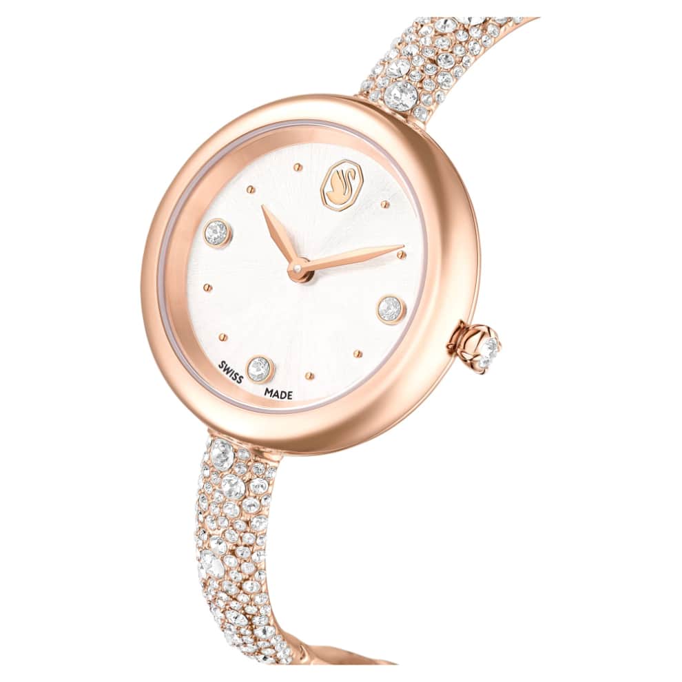 Swarovski Sublima Bangle Watch, Swiss Made, Metal Bracelet, Rose gold tone, Rose gold-tone finish -Swarovski