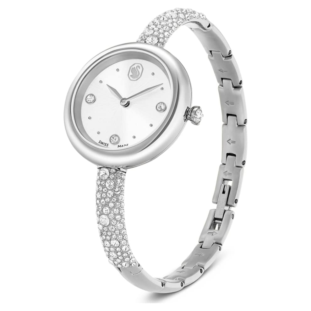 Swarovski Sublima Bangle Watch, Swiss Made, Metal Bracelet, Silver tone, Stainless steel -Swarovski