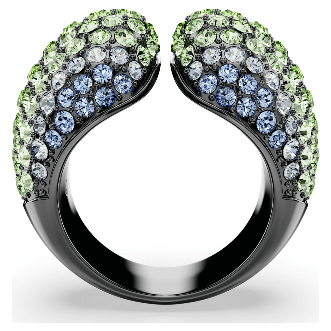 Swarovski Sublima Cocktail Ring, Round Cut, Multicolored, Ruthenium Plated -Swarovski