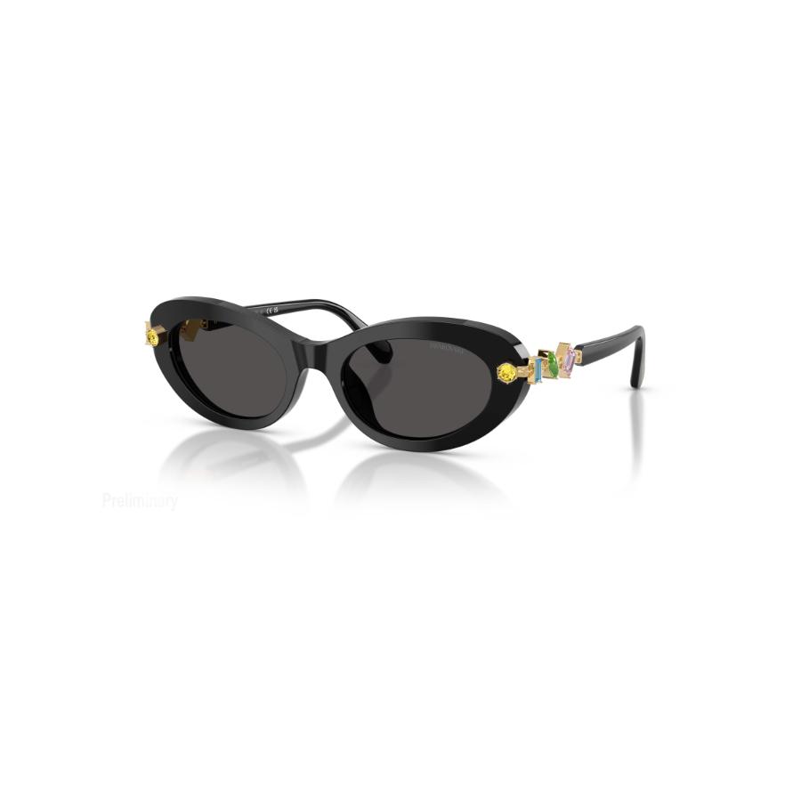 Swarovski Sunglasses, Pillow shape, Black -Swarovski