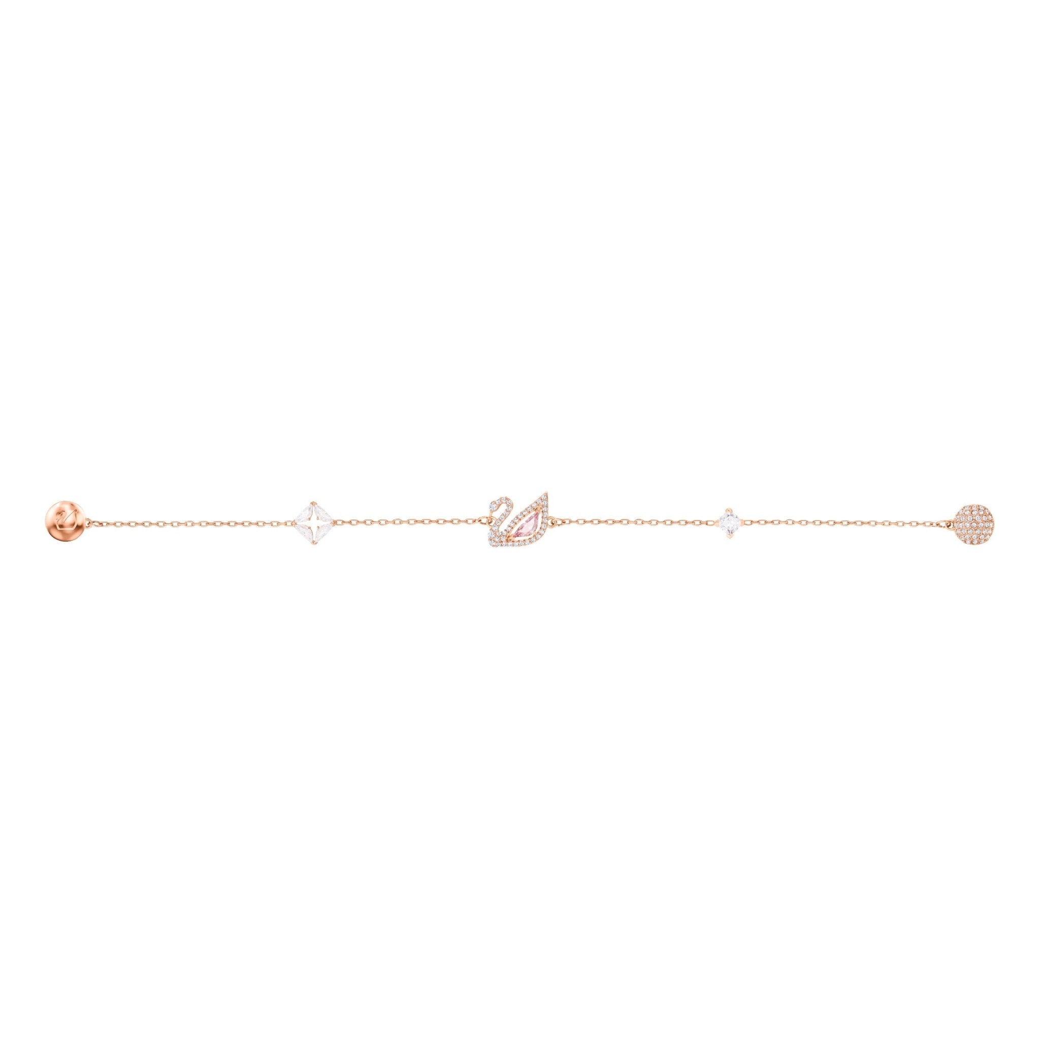 Swarovski Swan bracelet Swan, Pink, Rose gold-tone plated L -Swarovski