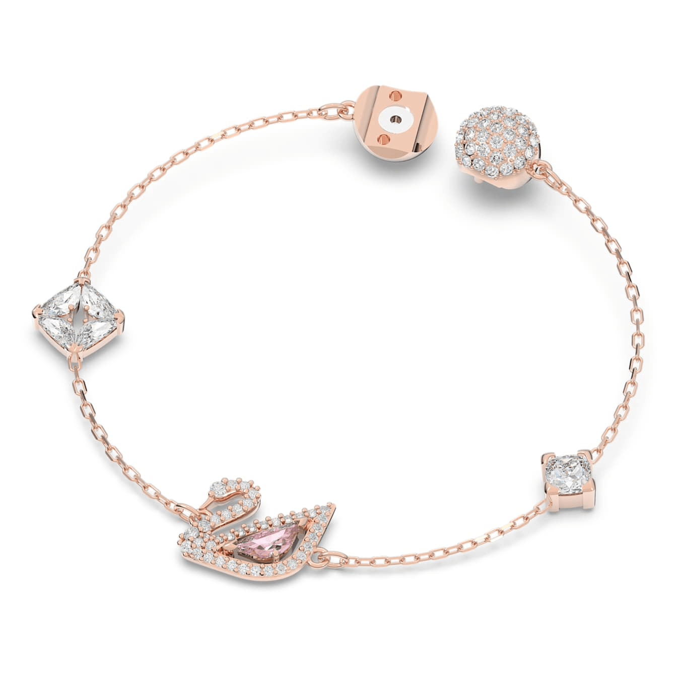 Swarovski Swan bracelet Swan, Pink, Rose gold-tone plated S -Swarovski