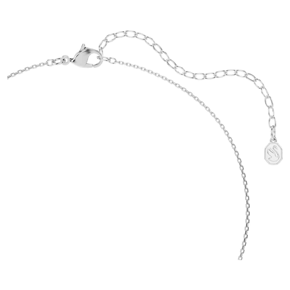 Swarovski Symbolica Pendant, Crystal pearl, Round cut, Pavé, Horse shoe, White, Rhodium plated -Swarovski
