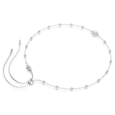 Swarovski Una Angelic Pendant Round cut, Double sided motifs, White, Rhodium plated -Swarovski
