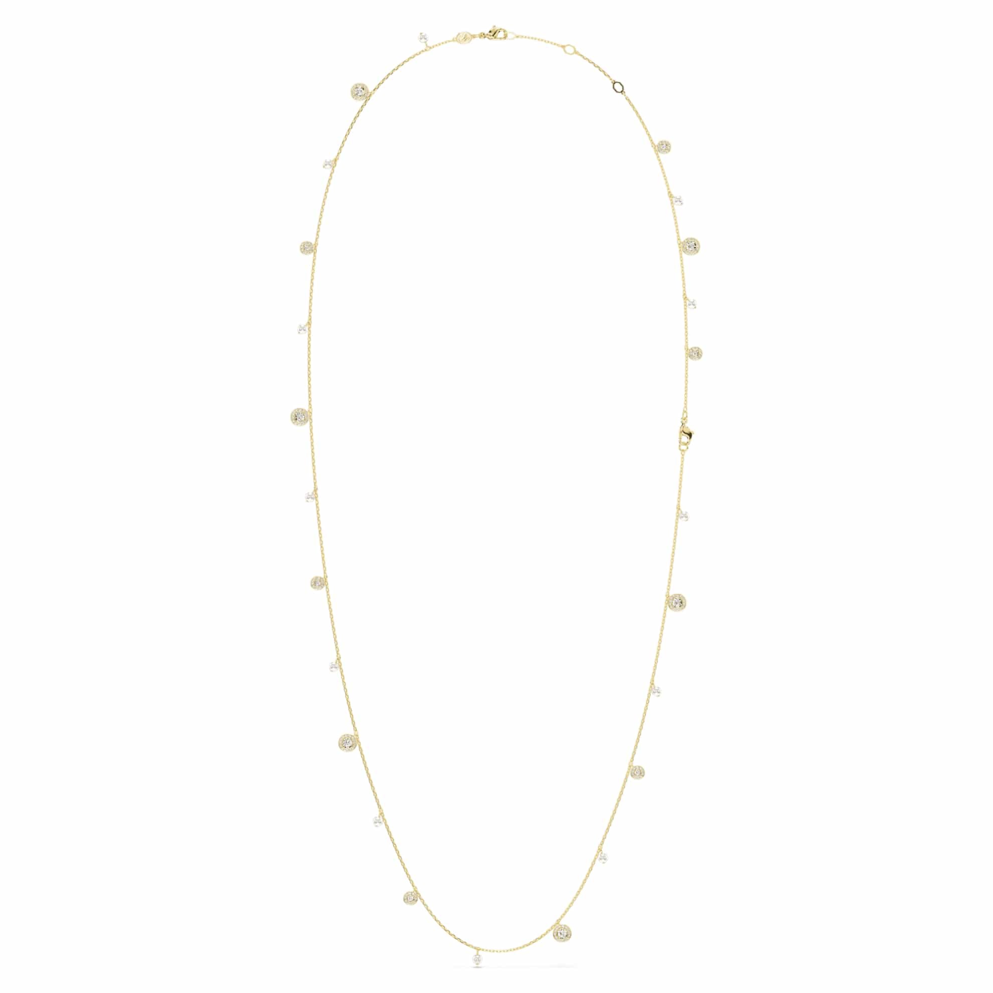 Swarovski Una Angelic strandage, Crystal pearl, Round cut, White, Gold-tone plated -Swarovski