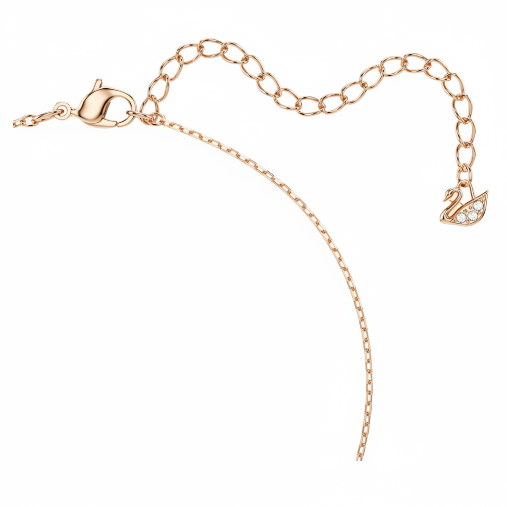 Swarovski Una, Clover Necklace, Pink, Rose-Gold Tone Plated -Swarovski
