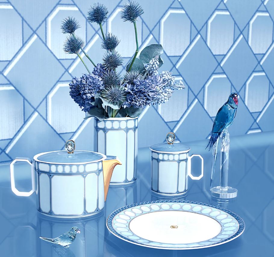 Swarovski x Rosenthal Signum Azure + Jonquil Set 2 Plates 23 cm -Rosenthal