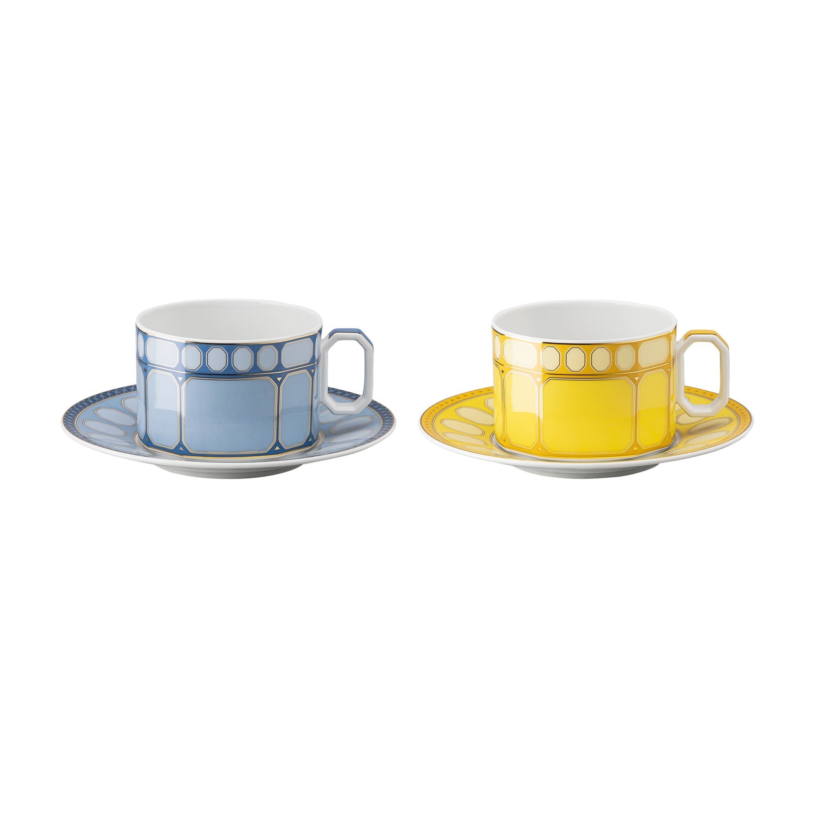 Swarovski x Rosenthal Signum Azure + Jonquil Tea cup Set of 2 -Rosenthal