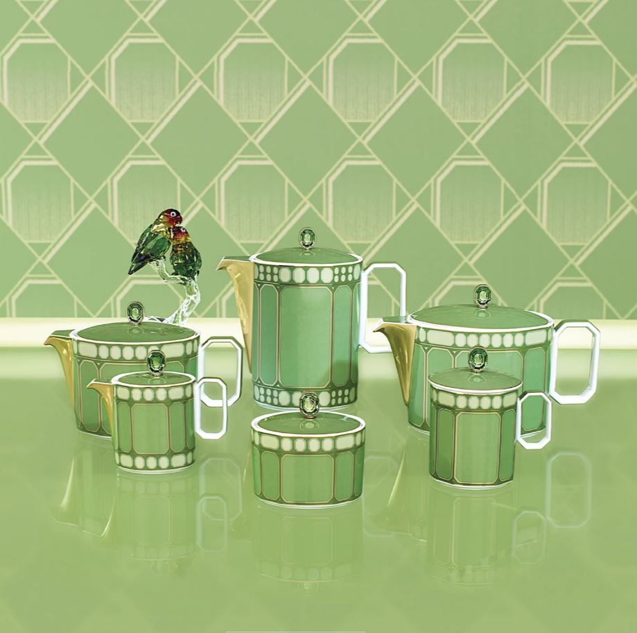 Swarovski x Rosenthal Signum Fern Teapot -Rosenthal