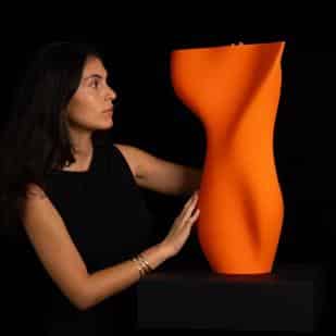 The Core Vase- Flame Orange -Claraval