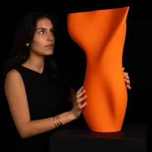 The Core Vase- Flame Orange -Claraval