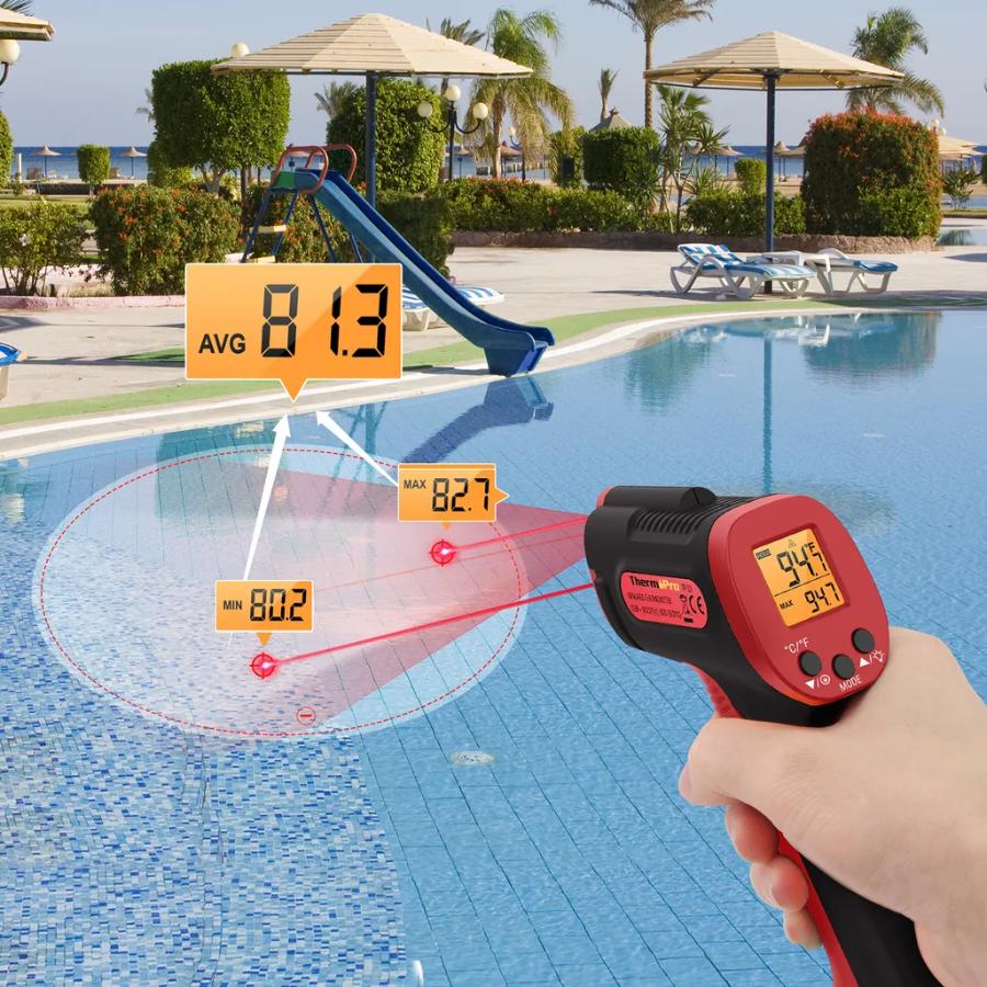 ThermoPro Digital Infrared No-Contact Laser Temperature Thermometer Gun - Red -ThermoPro
