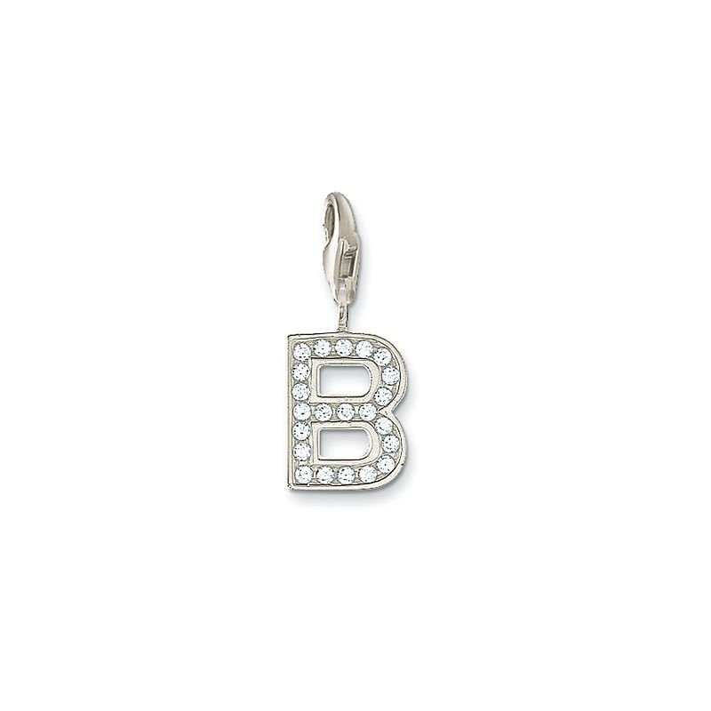 Thomas Sabo Charm Club Charm B Sterling Silver & C.Z. White 0224-051-1 -Thomas Sabo