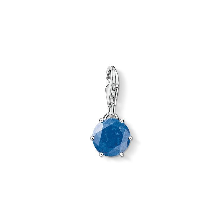 Thomas Sabo Charm Club Charm December Sterling Silver & Stone Dark Blue -Thomas Sabo