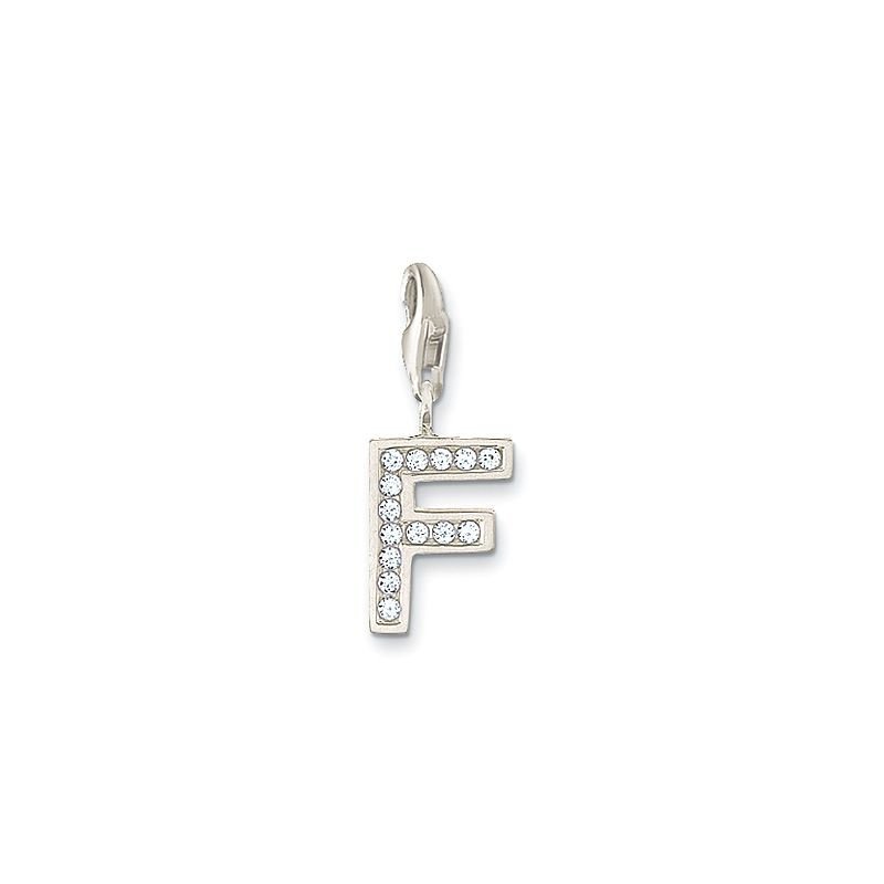 Thomas Sabo Charm Club Charm F Sterling Silver & C.Z. White 0228-051-1 -Thomas Sabo