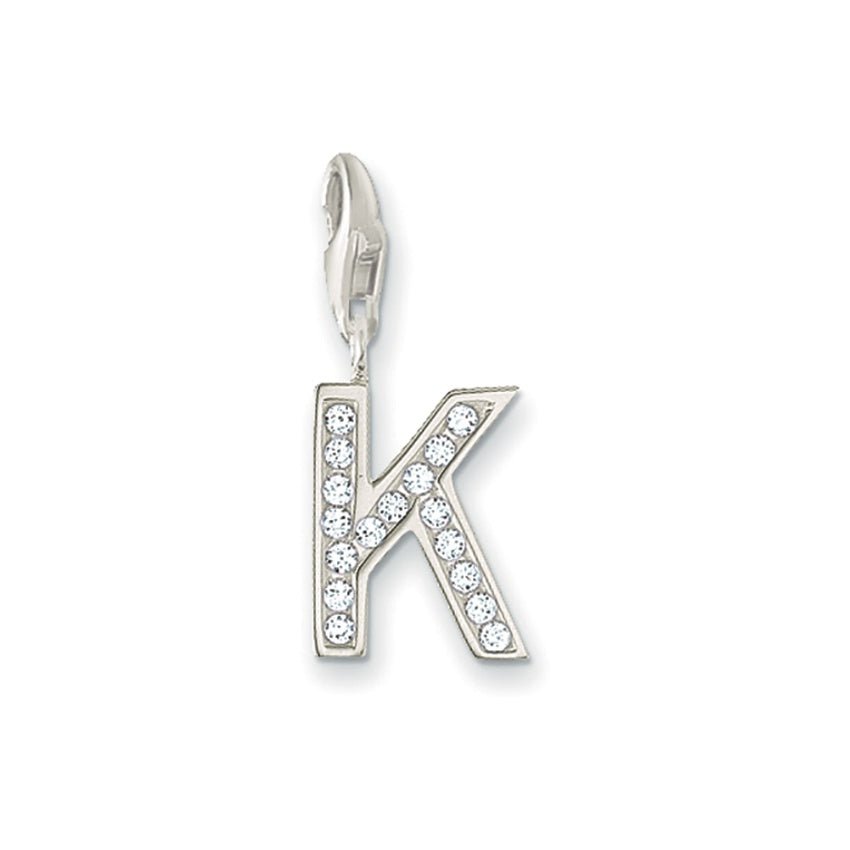 Thomas Sabo Charm Club Charm K Sterling Silver & C.Z. White 0233-051-1 -Thomas Sabo