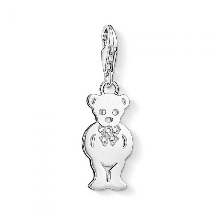 Thomas Sabo Charm Club Charm Teddy Bear Sterling Silver & Diamond -Thomas Sabo