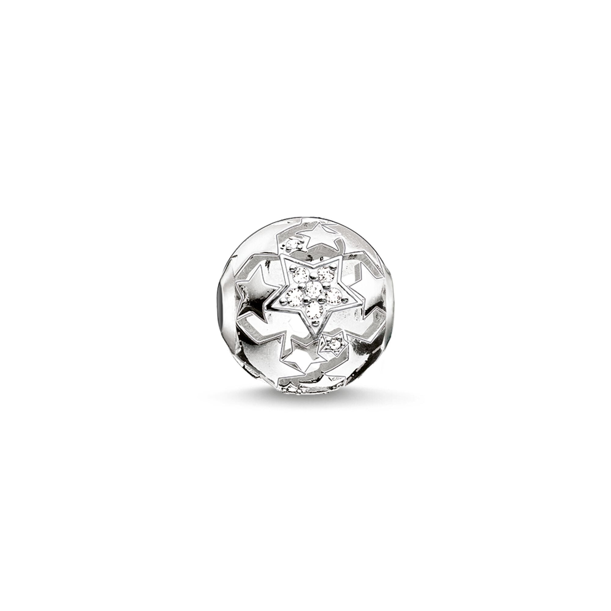 Thomas Sabo Karma Bead Starry Sky Sterling Silver & C.Z. White K0187-0 -Thomas Sabo