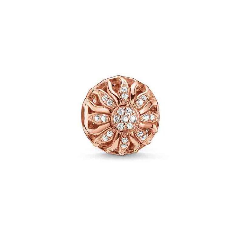 Thomas Sabo Karma Bead Sunshine Sterling Silver & Rose Gold White K006 -Thomas Sabo