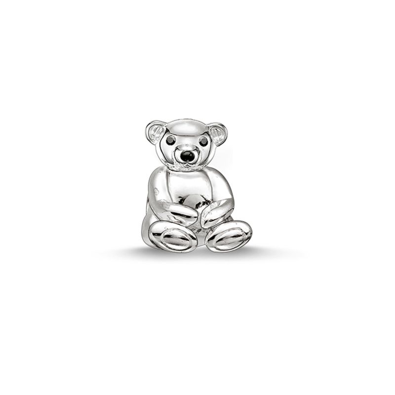 Thomas Sabo Karma Bead Teddy Bear Sterling Silver & Enamel K0163-041 - Thomas Sabo
