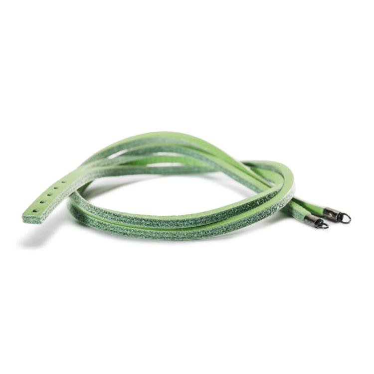 Troll Beads Bracelet Leather & Sterling Silver 36cm Green L510836 -Troll Beads