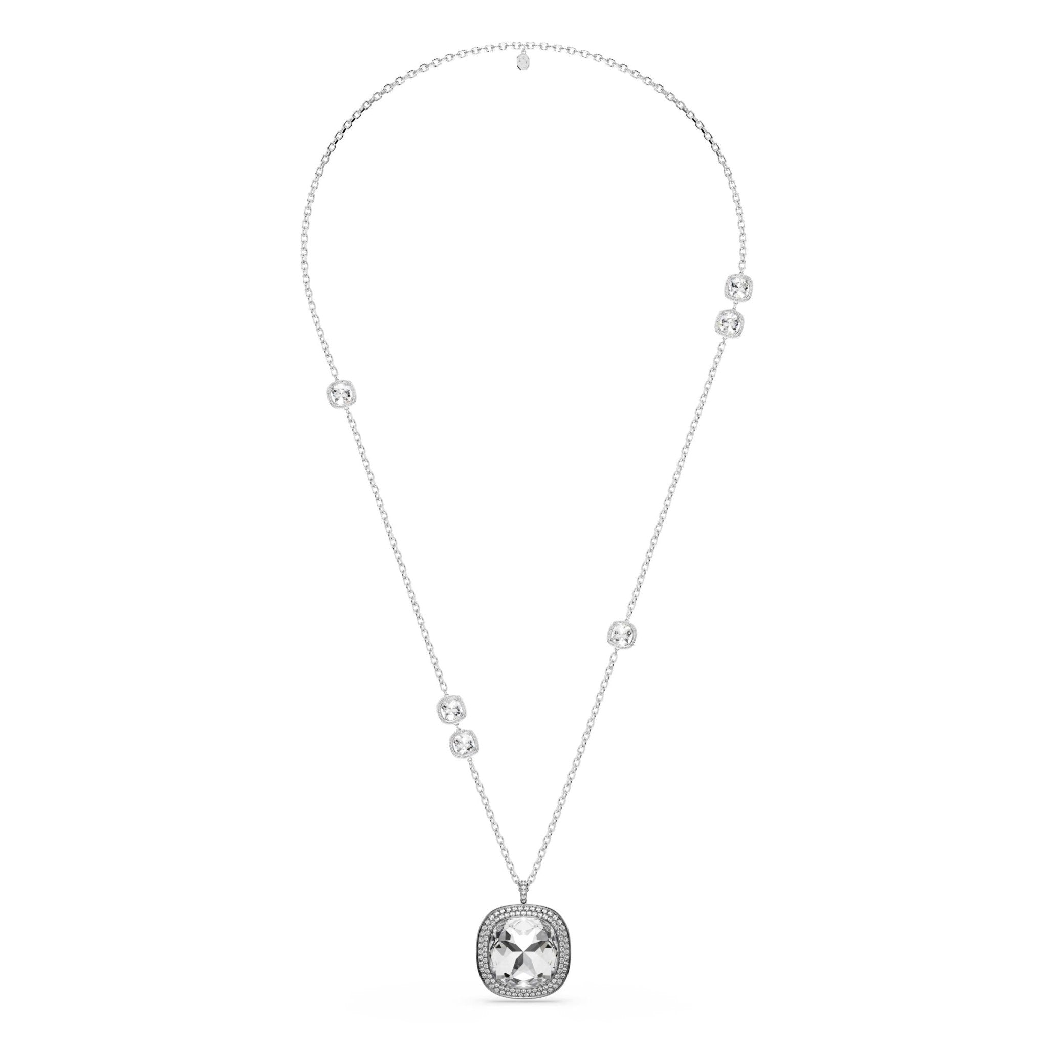 Una Angelic pendant and brooch, Cushion cut, White, Mixed Plating -Swarovski