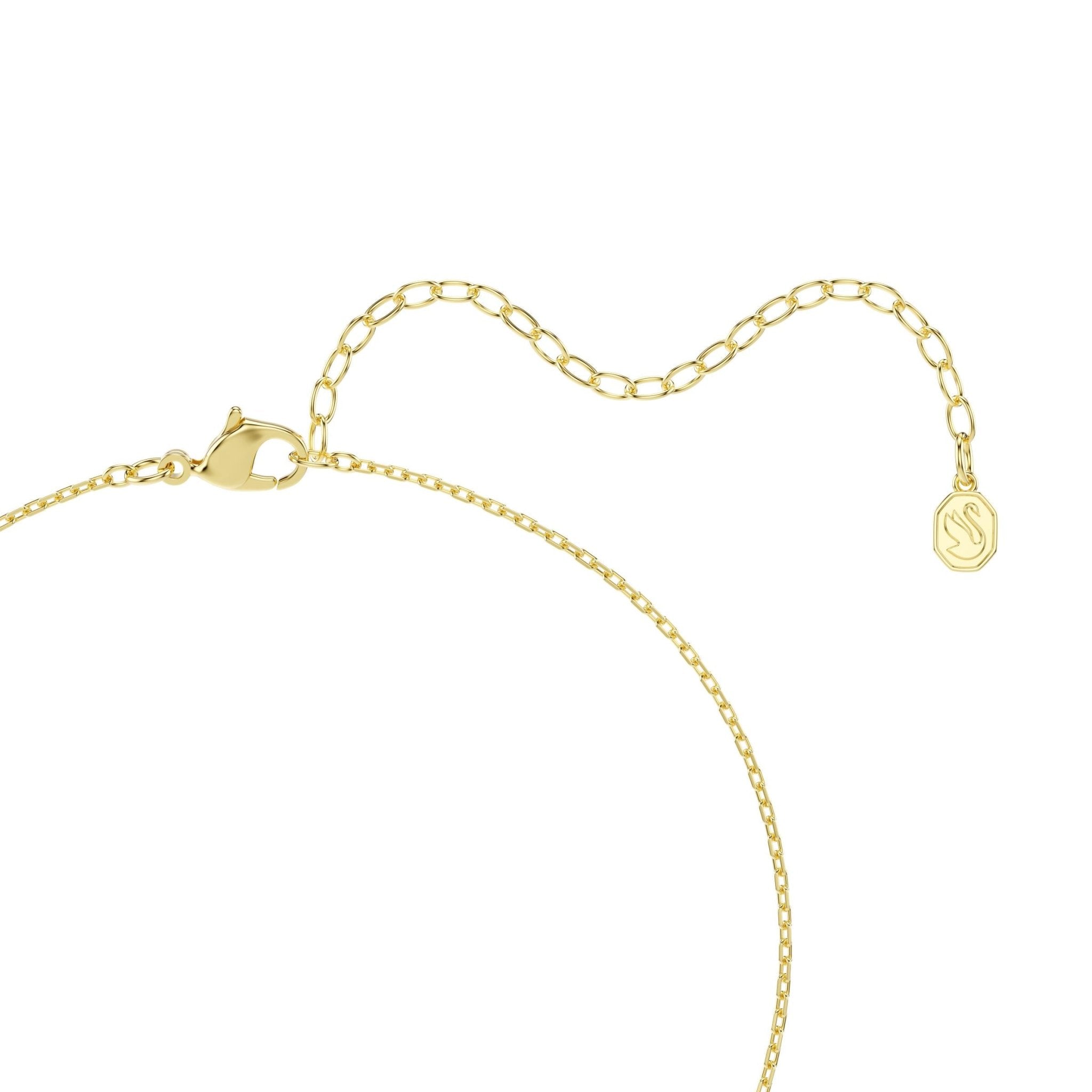 Una Angelic pendant, Cushion cut, White, 18K gold finish -Swarovski