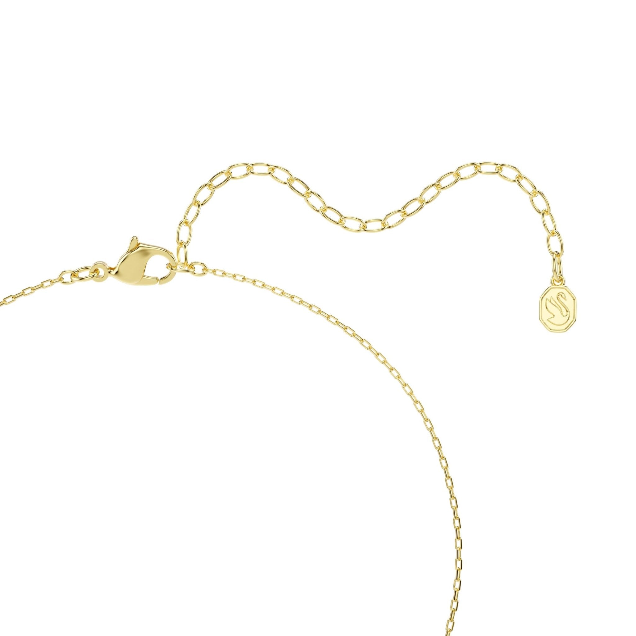 Una Angelic pendant, Mixed cuts, White, 18K gold finish -Swarovski