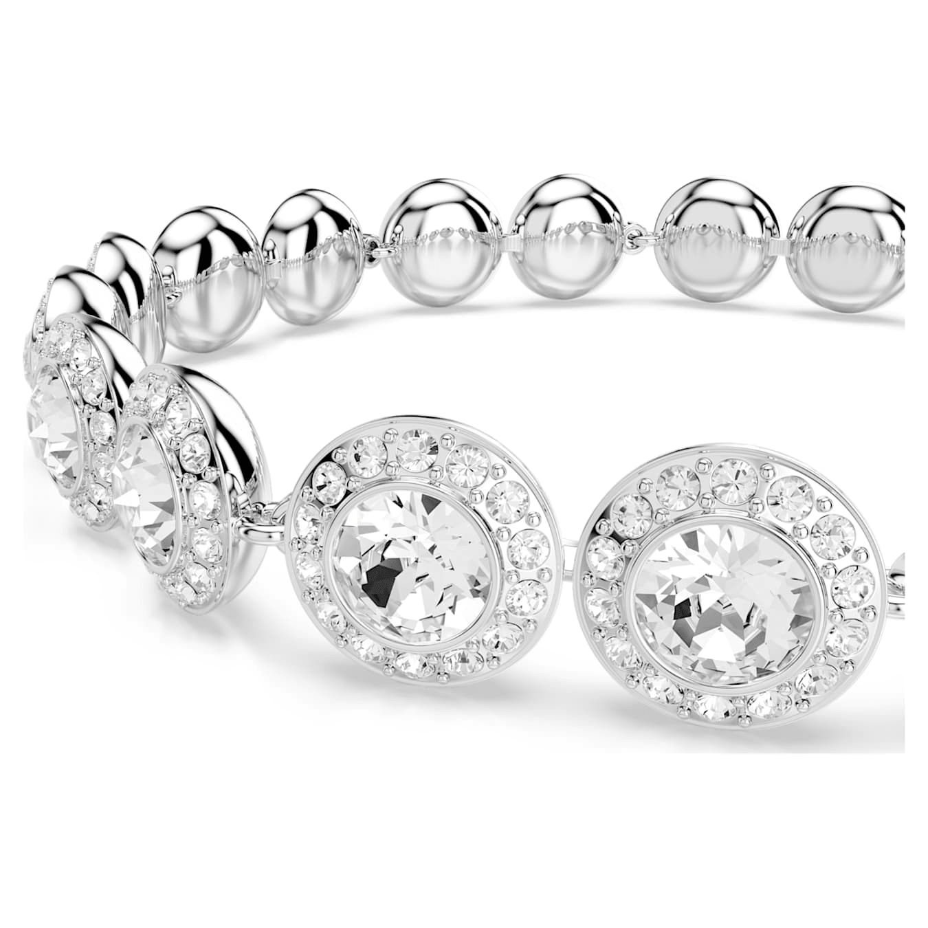 Una Angelic Set (3), Round cut, White, Rhodium plated -Swarovski