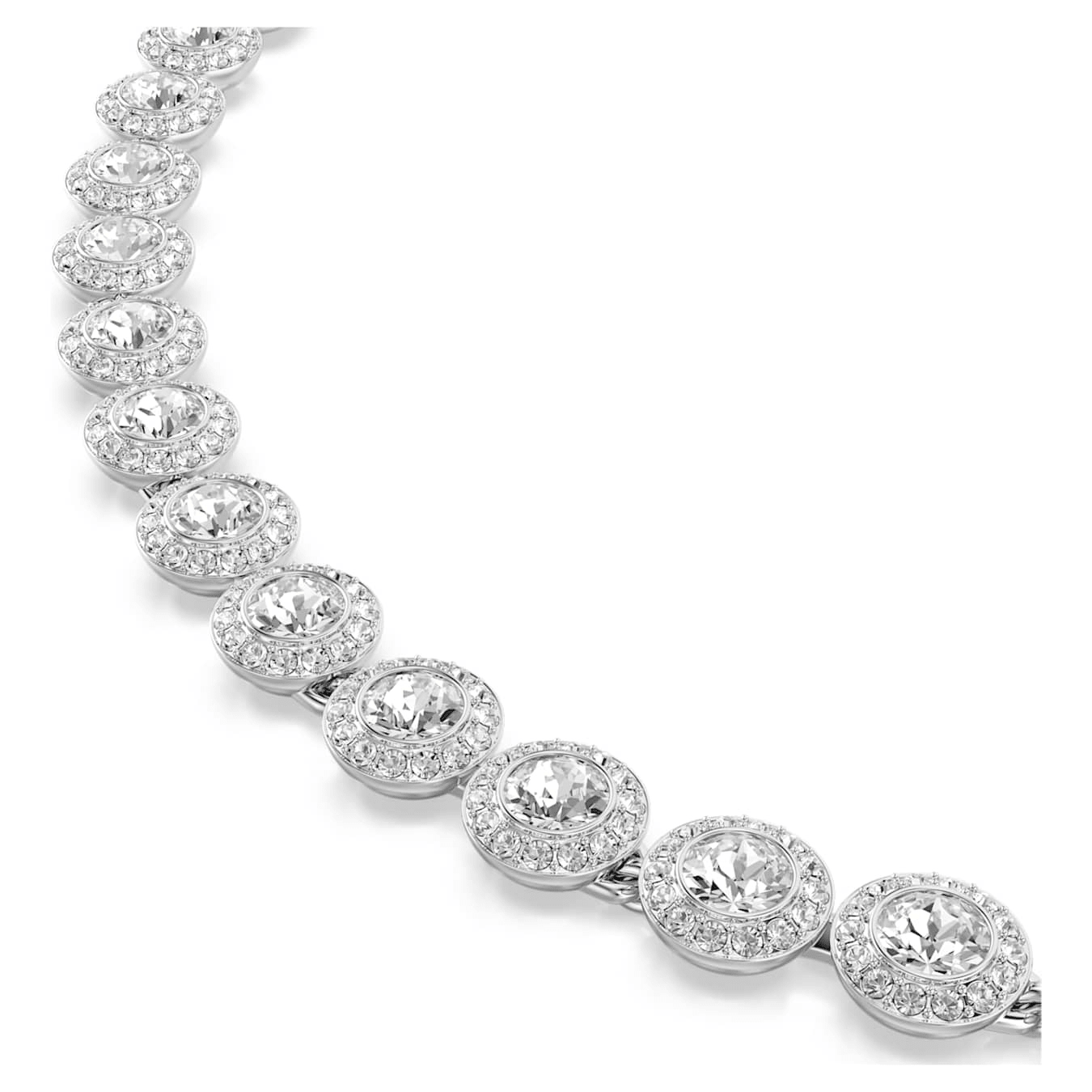 Una Angelic Set (3), Round cut, White, Rhodium plated -Swarovski