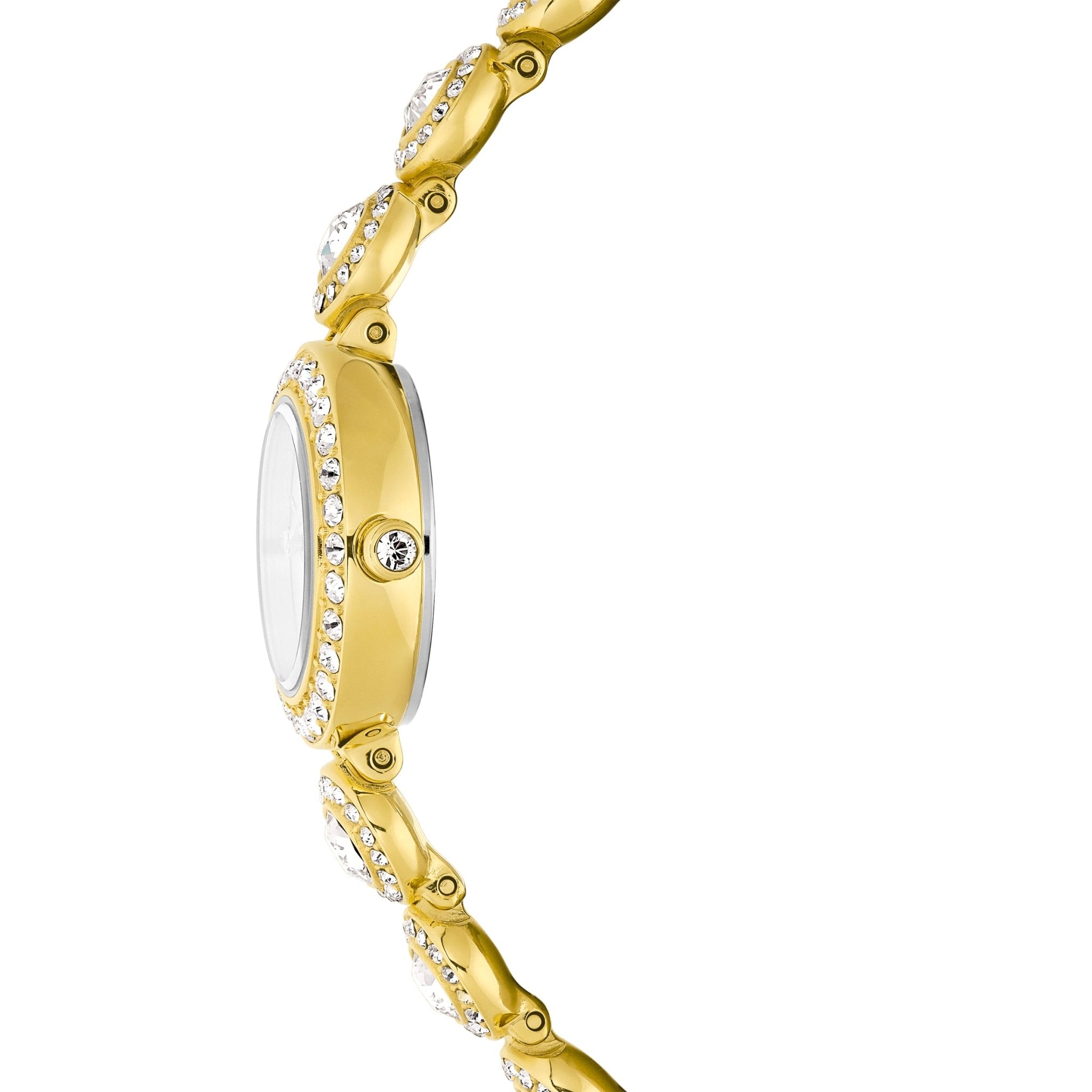 Una Angelic watch, Crystal bracelet, Gold tone, Gold-tone finish -Swarovski