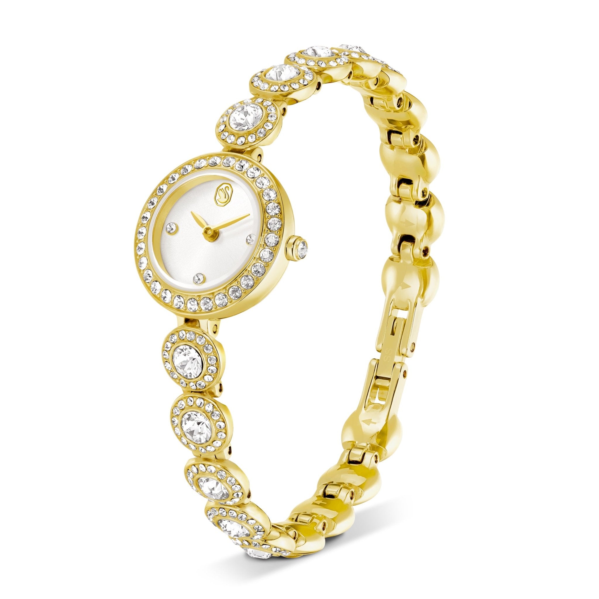 Una Angelic watch, Crystal bracelet, Gold tone, Gold-tone finish -Swarovski