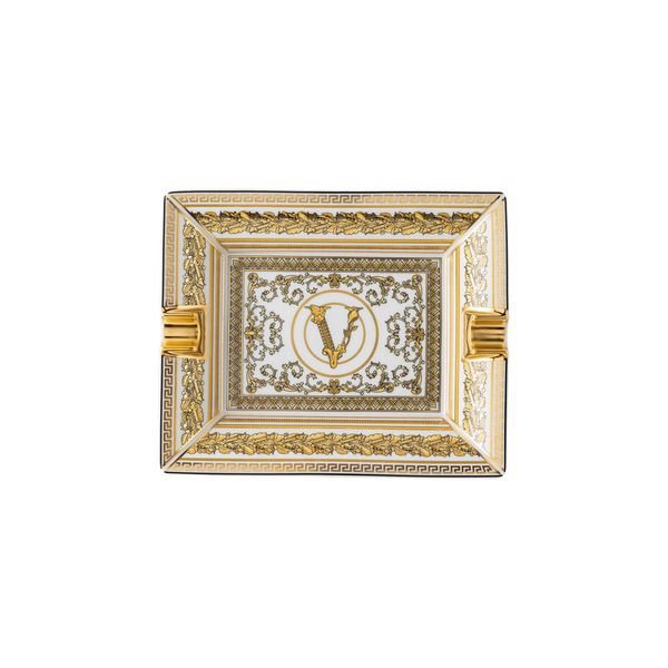 Versace Ashtray Virtus Gala White 16cm -Versace
