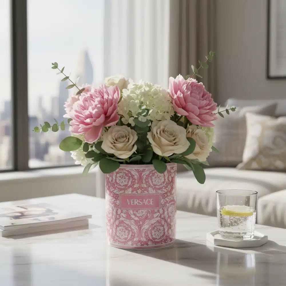 Versace Barocco Rose Vase 18cm -Versace