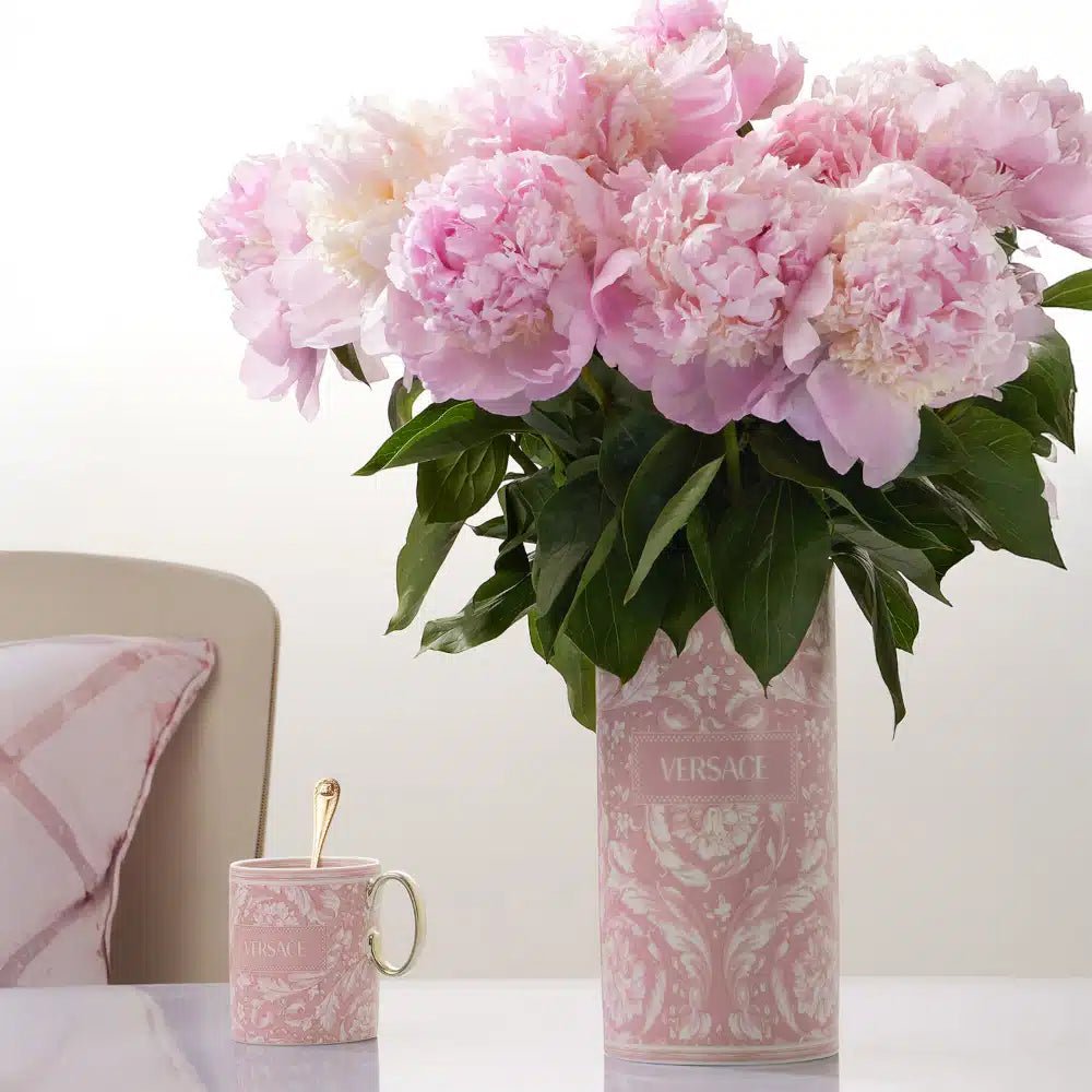 Versace Barocco Rose Vase 24cm -Versace
