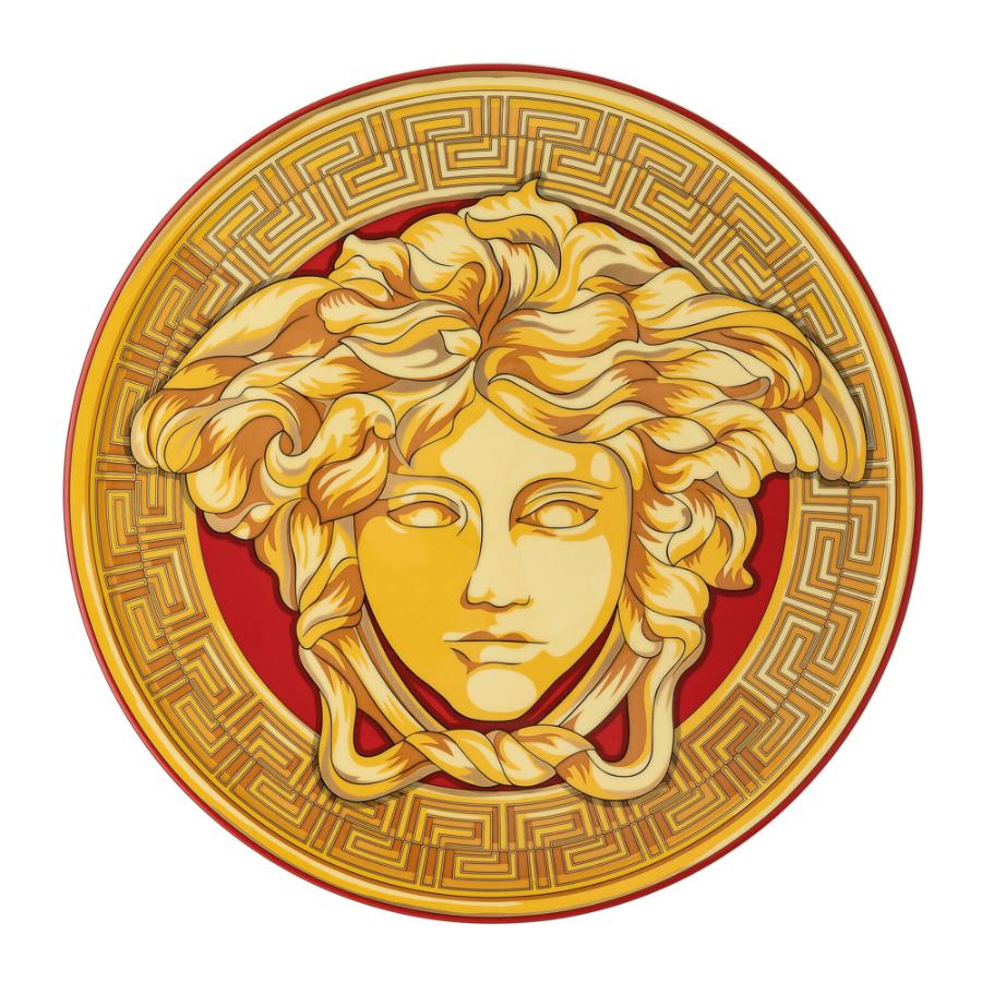 Versace Cake Plate Medusa Amplified Golden Coin 32.2cm -Versace