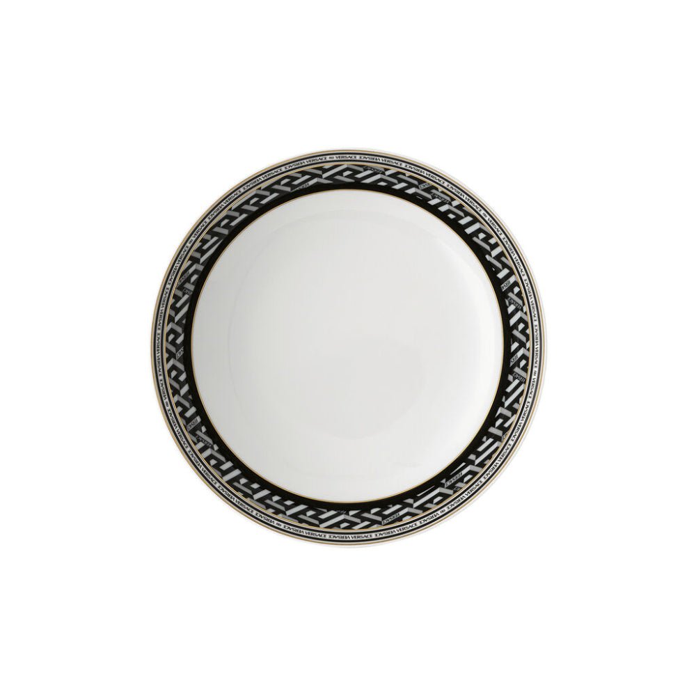 Versace Deep Plate La Greca Signature Black 22cm -Versace