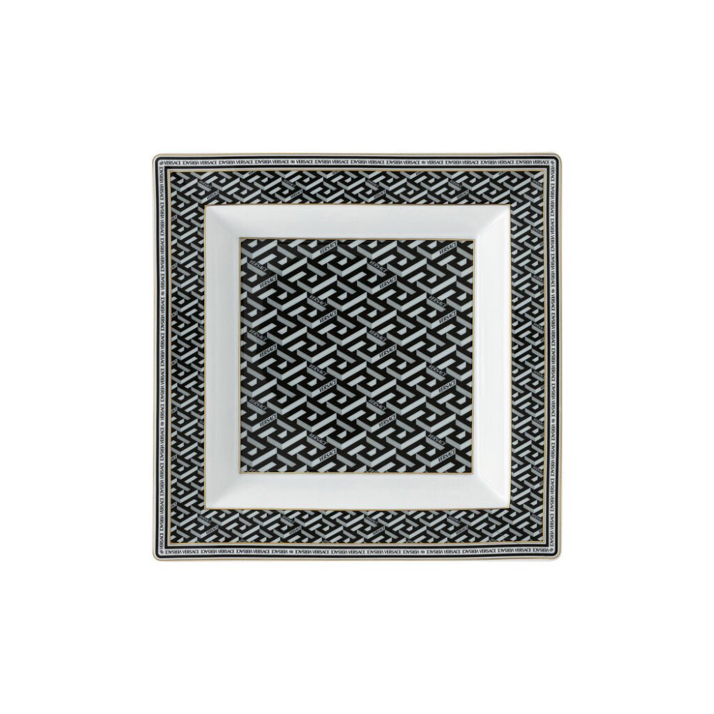 Versace Dish La Greca Signature Black 22cm -Versace