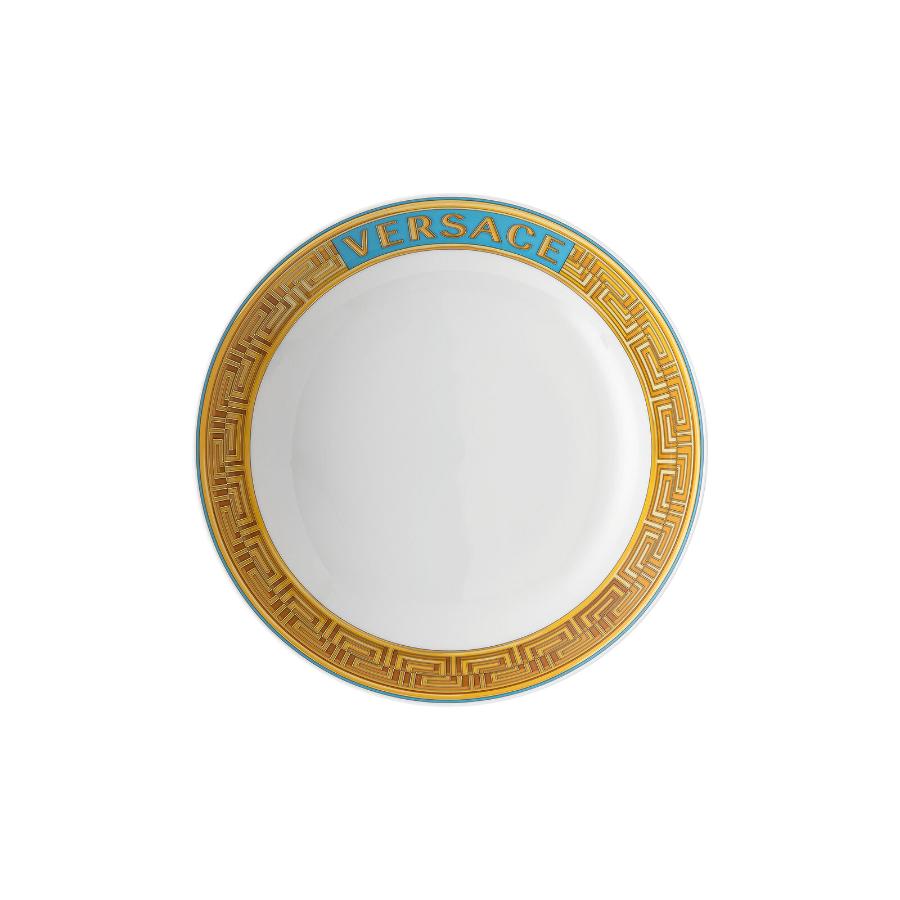 Versace Plate Deep Medusa Amplified Coin Blue 22Cm -Versace