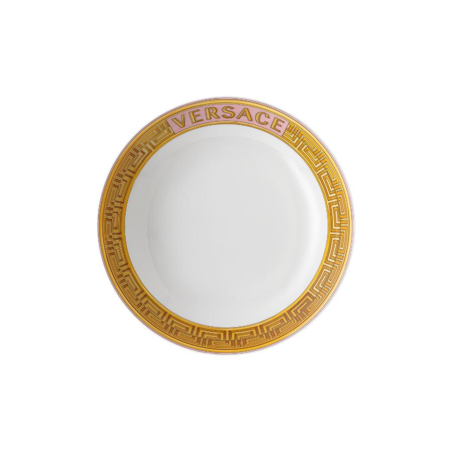 Versace Plate Deep Medusa Amplified Coin Pink 22Cm -Versace