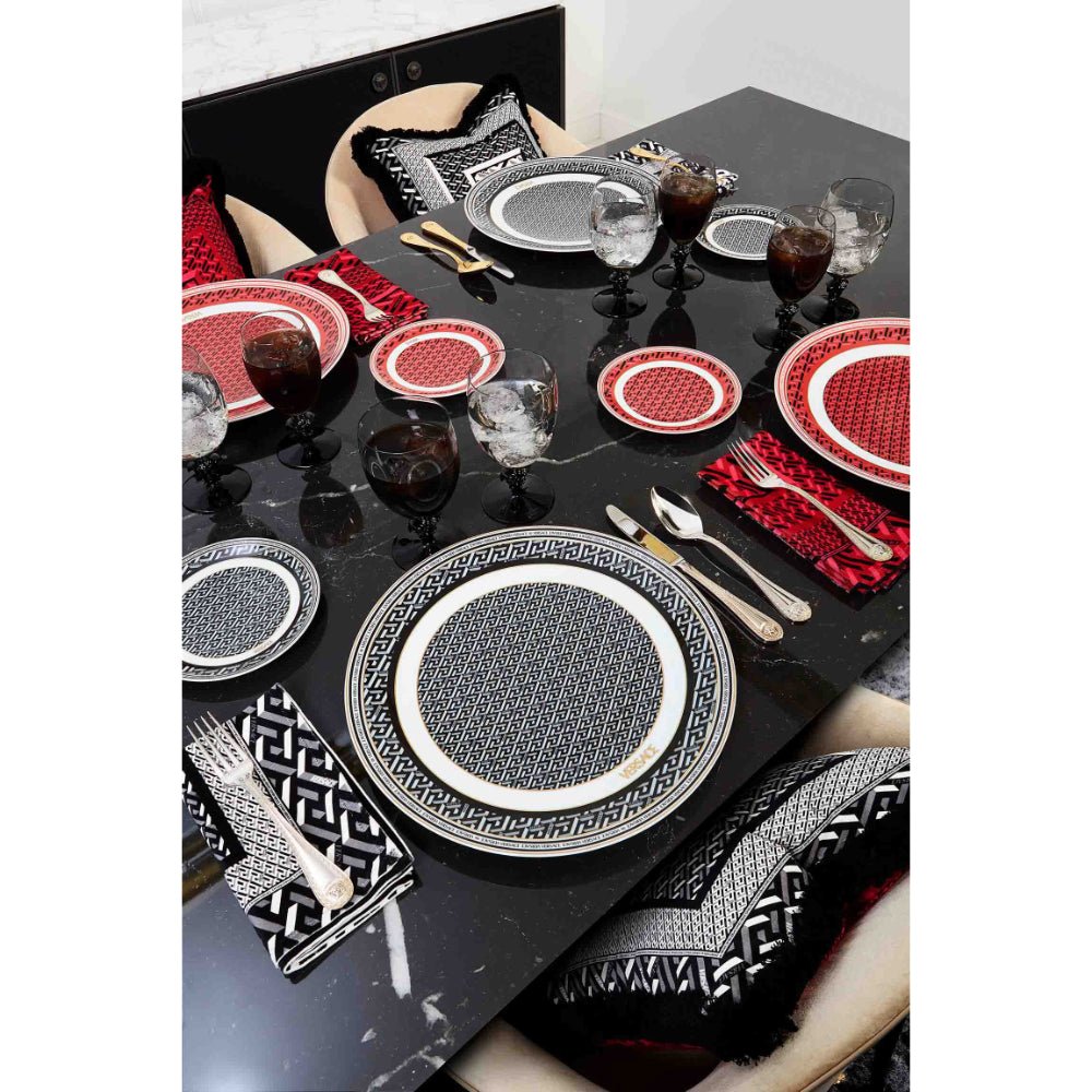 Versace Plate La Greca Signature Black 17cm -Versace