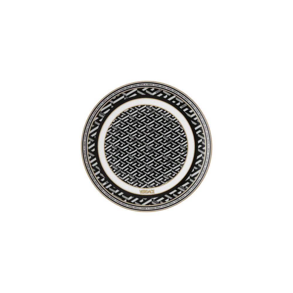 Versace Plate La Greca Signature Black 17cm -Versace