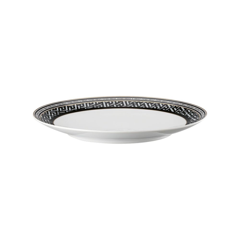 Versace Plate La Greca Signature Black 28cm -Versace