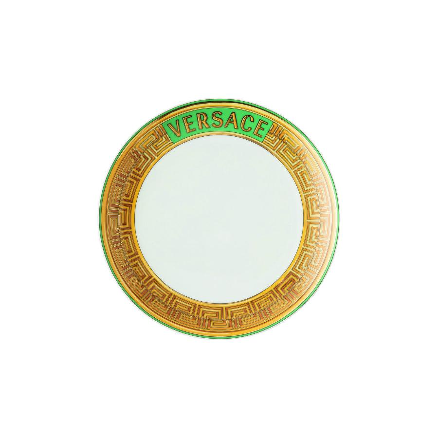 Versace Plate Medusa Amplified Green Coin 21Cm -Versace
