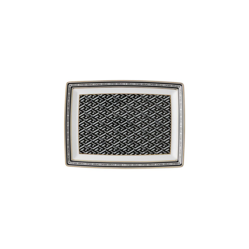 Versace Platter La Greca Signature Black 18cm -Versace