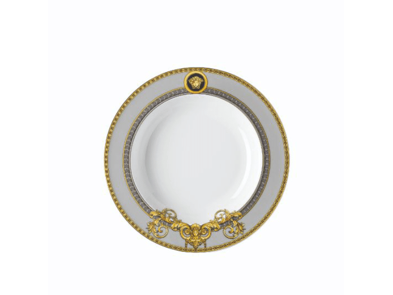 Versace Soup Plate Prestige Gala 22Cm Grey -Versace