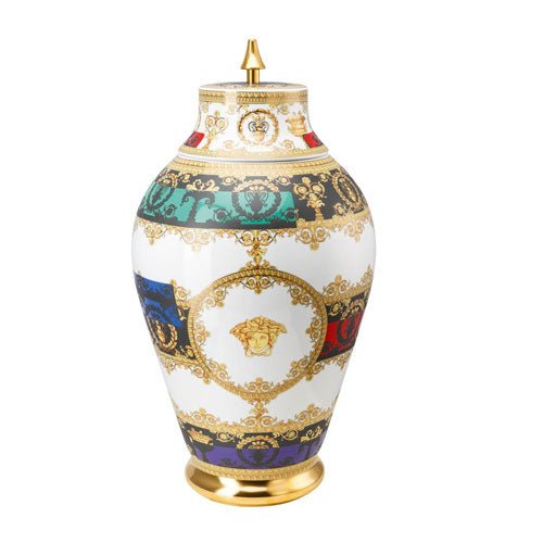 Versace Vase With Lid Baroque & Amp Roll 76Cm -Versace