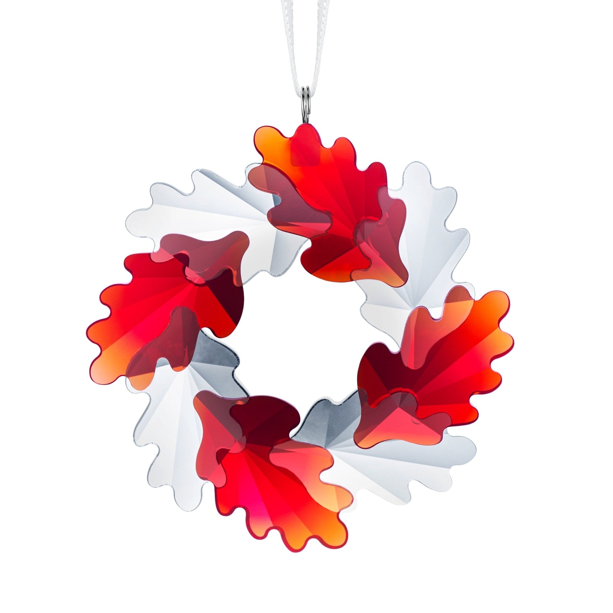 Wreath Ornament, Leaves -Swarovski